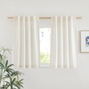 image:imageNICETOWN White Sheer Bathroom Curtains 48 inches Long Rod Pocket amp Back Tab Semi Sheer Faux Linen Privacy Window Treatments Light Filtering Drapes for Kitchen W29 x L48 2 PanelsLinen