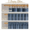 image:imageNICETOWN White Sheer Bathroom Curtains 48 inches Long Rod Pocket amp Back Tab Semi Sheer Faux Linen Privacy Window Treatments Light Filtering Drapes for Kitchen W29 x L48 2 PanelsLinen Stone Blue