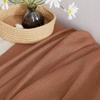 image:imageNICETOWN White Sheer Bathroom Curtains 48 inches Long Rod Pocket amp Back Tab Semi Sheer Faux Linen Privacy Window Treatments Light Filtering Drapes for Kitchen W29 x L48 2 PanelsLinen Caramel