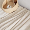 image:imageNICETOWN White Sheer Bathroom Curtains 48 inches Long Rod Pocket amp Back Tab Semi Sheer Faux Linen Privacy Window Treatments Light Filtering Drapes for Kitchen W29 x L48 2 PanelsLinen Cream