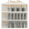 image:imageNICETOWN White Sheer Bathroom Curtains 48 inches Long Rod Pocket amp Back Tab Semi Sheer Faux Linen Privacy Window Treatments Light Filtering Drapes for Kitchen W29 x L48 2 PanelsLinen Gray