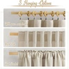 image:imageNICETOWN White Sheer Bathroom Curtains 48 inches Long Rod Pocket amp Back Tab Semi Sheer Faux Linen Privacy Window Treatments Light Filtering Drapes for Kitchen W29 x L48 2 PanelsLinen Light Taupe