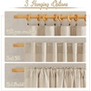 image:imageNICETOWN White Sheer Bathroom Curtains 48 inches Long Rod Pocket amp Back Tab Semi Sheer Faux Linen Privacy Window Treatments Light Filtering Drapes for Kitchen W29 x L48 2 PanelsLinen Cream
