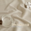 image:imageNICETOWN White Sheer Bathroom Curtains 48 inches Long Rod Pocket amp Back Tab Semi Sheer Faux Linen Privacy Window Treatments Light Filtering Drapes for Kitchen W29 x L48 2 PanelsLinen Light Taupe