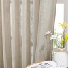 image:imageNICETOWN White Sheer Bathroom Curtains 48 inches Long Rod Pocket amp Back Tab Semi Sheer Faux Linen Privacy Window Treatments Light Filtering Drapes for Kitchen W29 x L48 2 PanelsTaupe