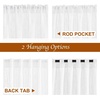 image:imageNICETOWN White Sheer Bathroom Curtains 48 inches Long Rod Pocket amp Back Tab Semi Sheer Faux Linen Privacy Window Treatments Light Filtering Drapes for Kitchen W29 x L48 2 PanelsWhite