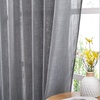 image:imageNICETOWN White Sheer Bathroom Curtains 48 inches Long Rod Pocket amp Back Tab Semi Sheer Faux Linen Privacy Window Treatments Light Filtering Drapes for Kitchen W29 x L48 2 PanelsGrey