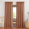 image:imageNICETOWN White Sheer Bathroom Curtains 48 inches Long Rod Pocket amp Back Tab Semi Sheer Faux Linen Privacy Window Treatments Light Filtering Drapes for Kitchen W29 x L48 2 PanelsLinen Caramel