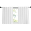 image:imageNICETOWN White Sheer Bathroom Curtains 48 inches Long Rod Pocket amp Back Tab Semi Sheer Faux Linen Privacy Window Treatments Light Filtering Drapes for Kitchen W29 x L48 2 PanelsWhite