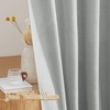 image:imageNICETOWN White Sheer Bathroom Curtains 48 inches Long Rod Pocket amp Back Tab Semi Sheer Faux Linen Privacy Window Treatments Light Filtering Drapes for Kitchen W29 x L48 2 PanelsLinen Light Gray