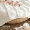 image:imageNICETOWN White Sheer Bathroom Curtains 48 inches Long Rod Pocket amp Back Tab Semi Sheer Faux Linen Privacy Window Treatments Light Filtering Drapes for Kitchen W29 x L48 2 PanelsLinen