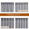 image:imageNICETOWN White Sheer Bathroom Curtains 48 inches Long Rod Pocket amp Back Tab Semi Sheer Faux Linen Privacy Window Treatments Light Filtering Drapes for Kitchen W29 x L48 2 PanelsGrey