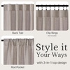 image:imageNICETOWN White Sheer Bathroom Curtains 48 inches Long Rod Pocket amp Back Tab Semi Sheer Faux Linen Privacy Window Treatments Light Filtering Drapes for Kitchen W29 x L48 2 PanelsBirch