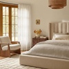image:imageNICETOWN White Sheer Bathroom Curtains 48 inches Long Rod Pocket amp Back Tab Semi Sheer Faux Linen Privacy Window Treatments Light Filtering Drapes for Kitchen W29 x L48 2 PanelsLinen Burlap