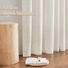 image:imageNICETOWN White Sheer Bathroom Curtains 48 inches Long Rod Pocket amp Back Tab Semi Sheer Faux Linen Privacy Window Treatments Light Filtering Drapes for Kitchen W29 x L48 2 PanelsLinen
