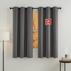 image:imageNICETOWN Flame Resistant Black Curtains 108 inch Long 2 Panels for Library and Theater Extra Long Blackout Privacy Protection Heavy Duty Window Treatment for College NFPA 701 W52 x L108Grey